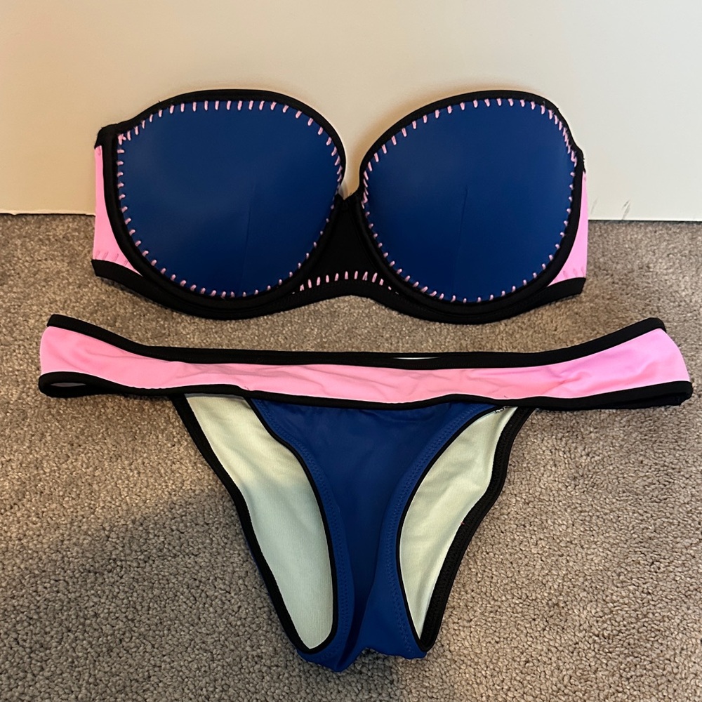 Victoria's Secret Blue and Pink Bikini Set